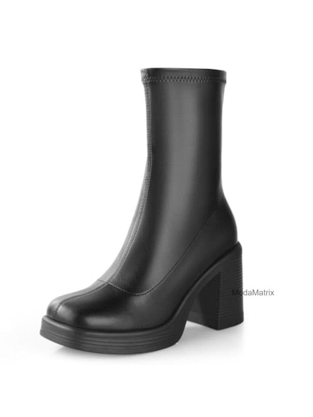 Women's Ankle Gogo Boots Platform Chunky Heel Y2K Side Zipper